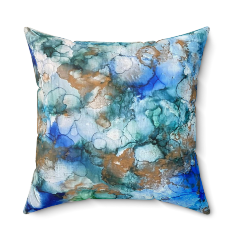 Lost At Sea Spun Polyester Square Pillow (x2)